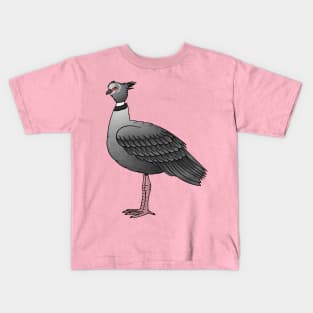 Southern screamer bird cartoon illustration Kids T-Shirt